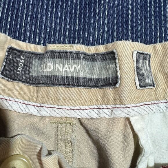 Old Navy Pants 40x32 Loose Fit Khaki Beige Chino Casual Workwear Relaxed Men - Picture 3 of 9